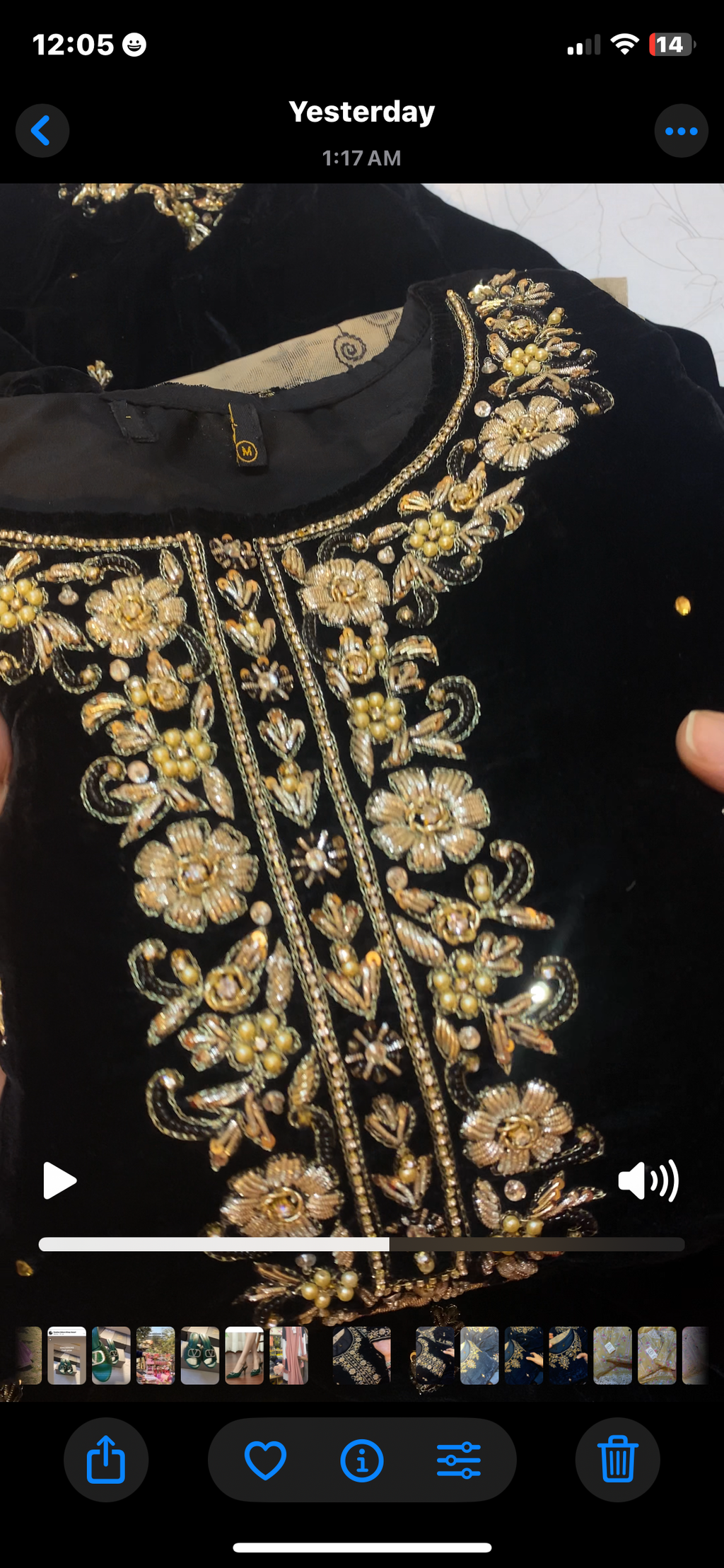 Stiched 3pc micro velvet 9000 emblishd medium (aw)