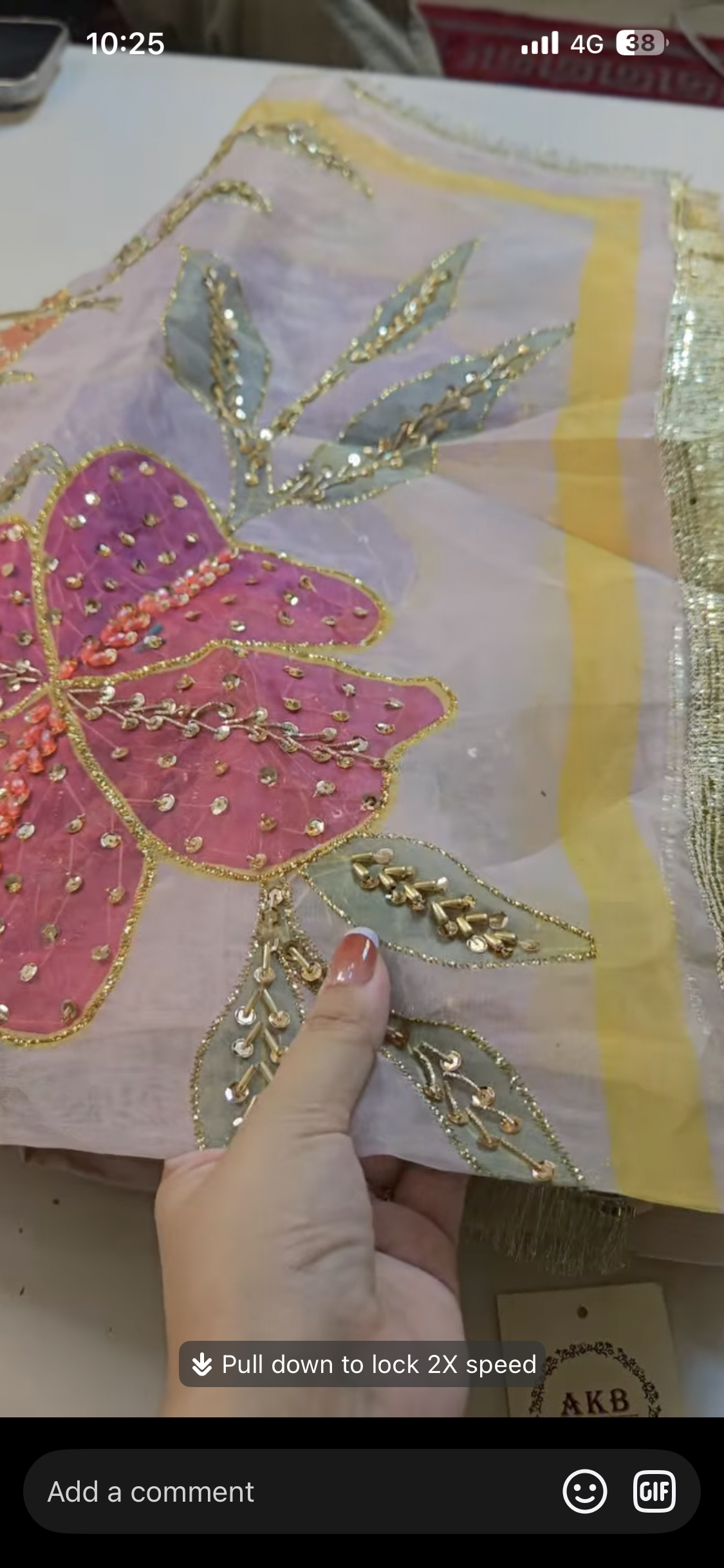 Fancy dress with fully handmade duppta R
