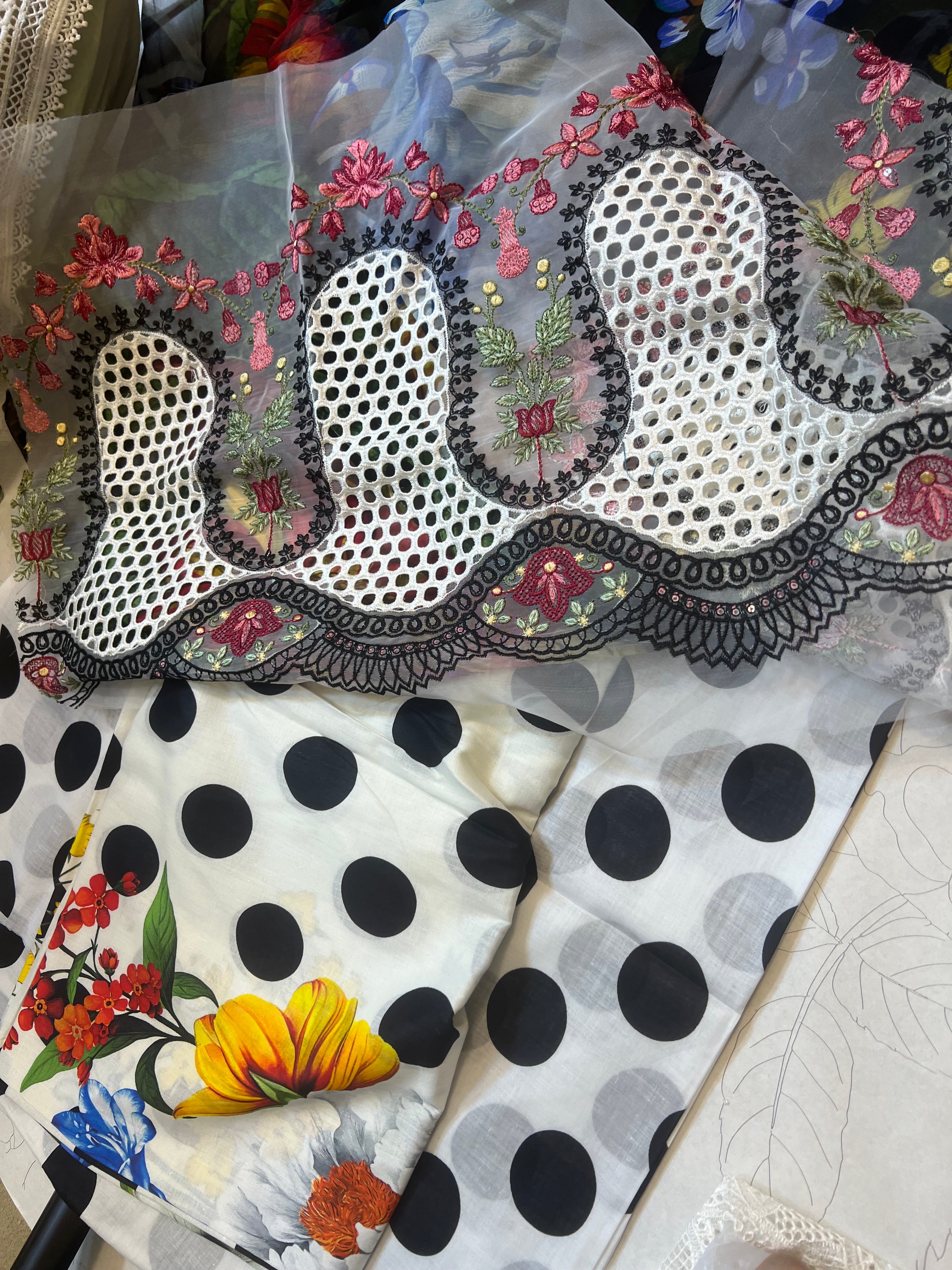 Mprint Black white Polka