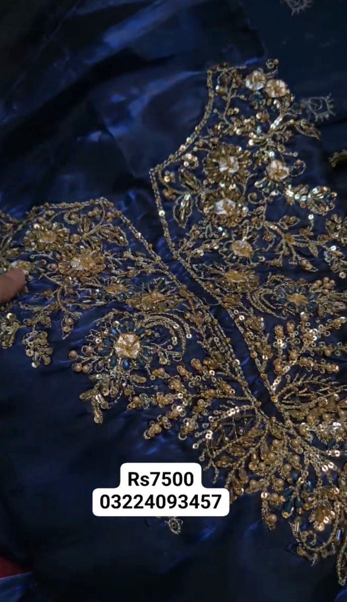 Kanwal Malik Sheesha Silk Blue