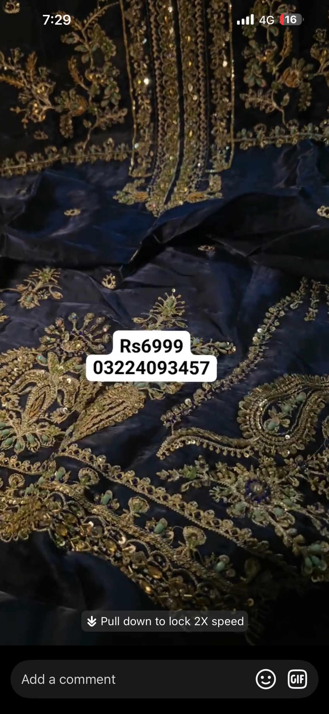 Maria B Sheesha Silk Blue