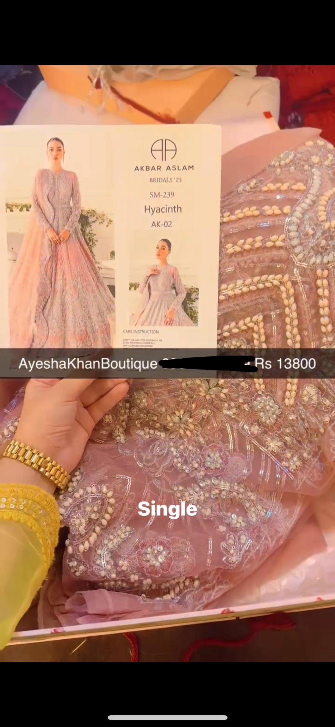 Akbar Aslam Maxi pink