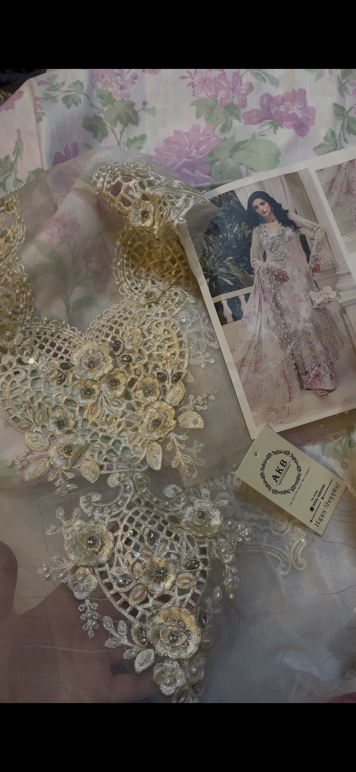 Maria B Chiffon with Printed Inner