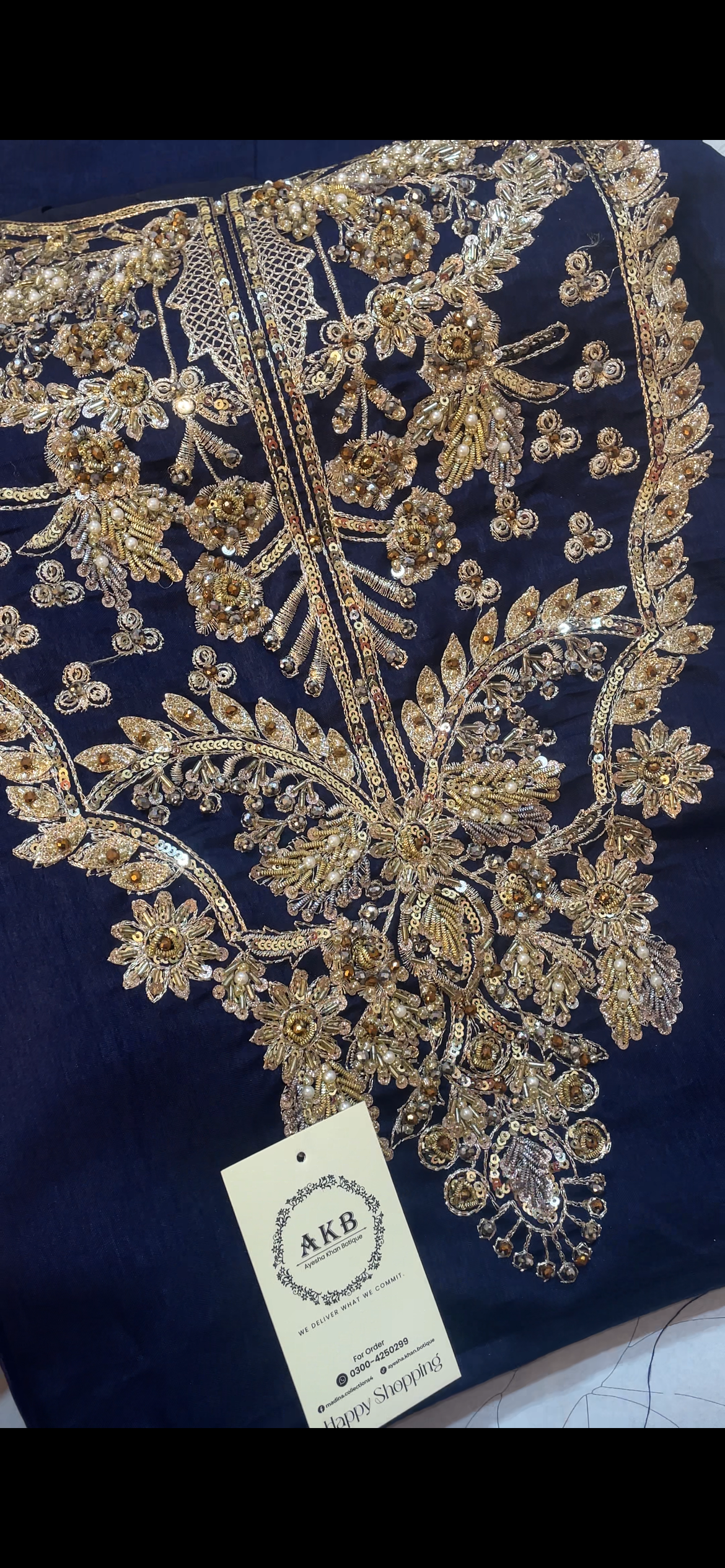 Kanwal malik zbrdst blue rawsilk