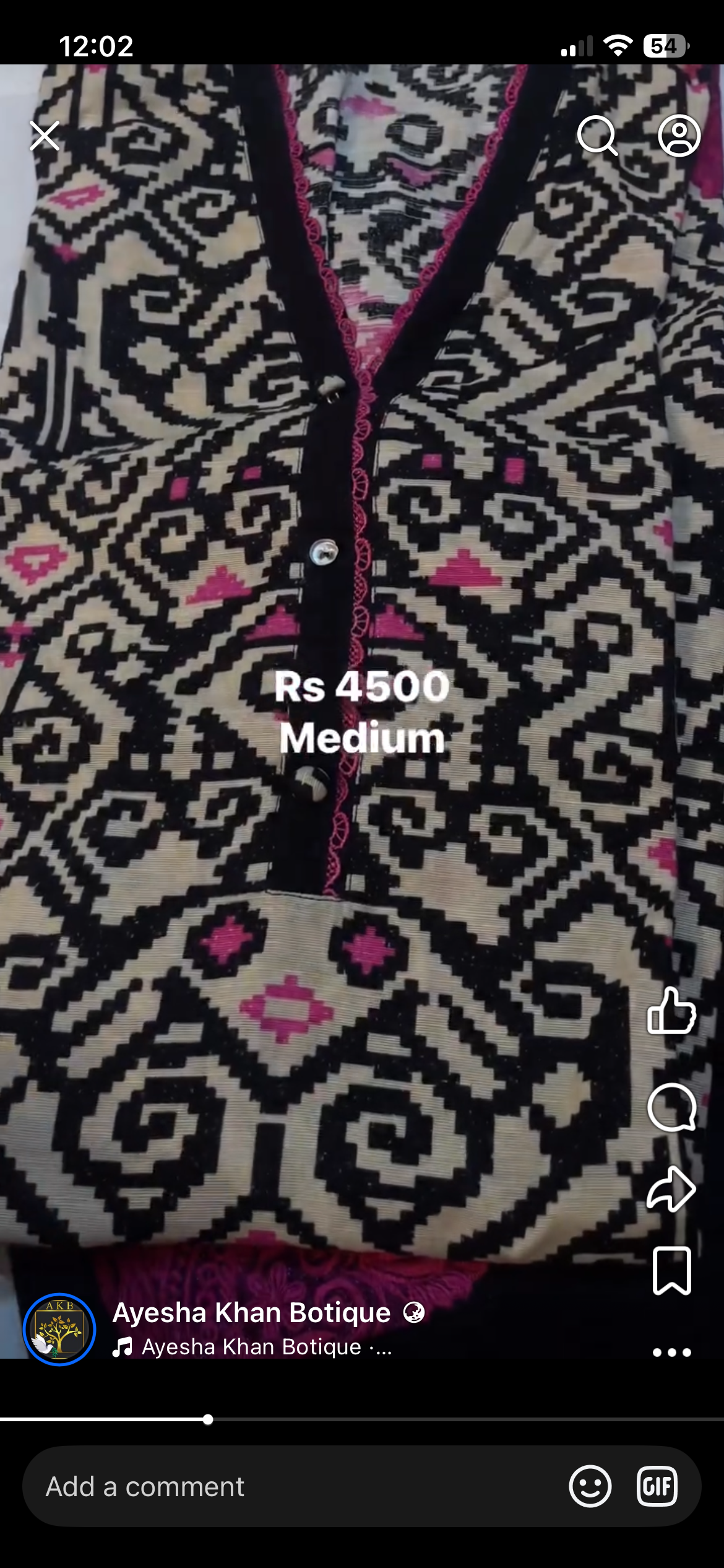 Black white pink stitched medium