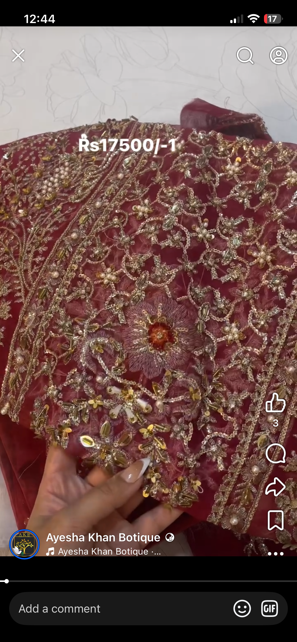 Crimson red fancy heavy