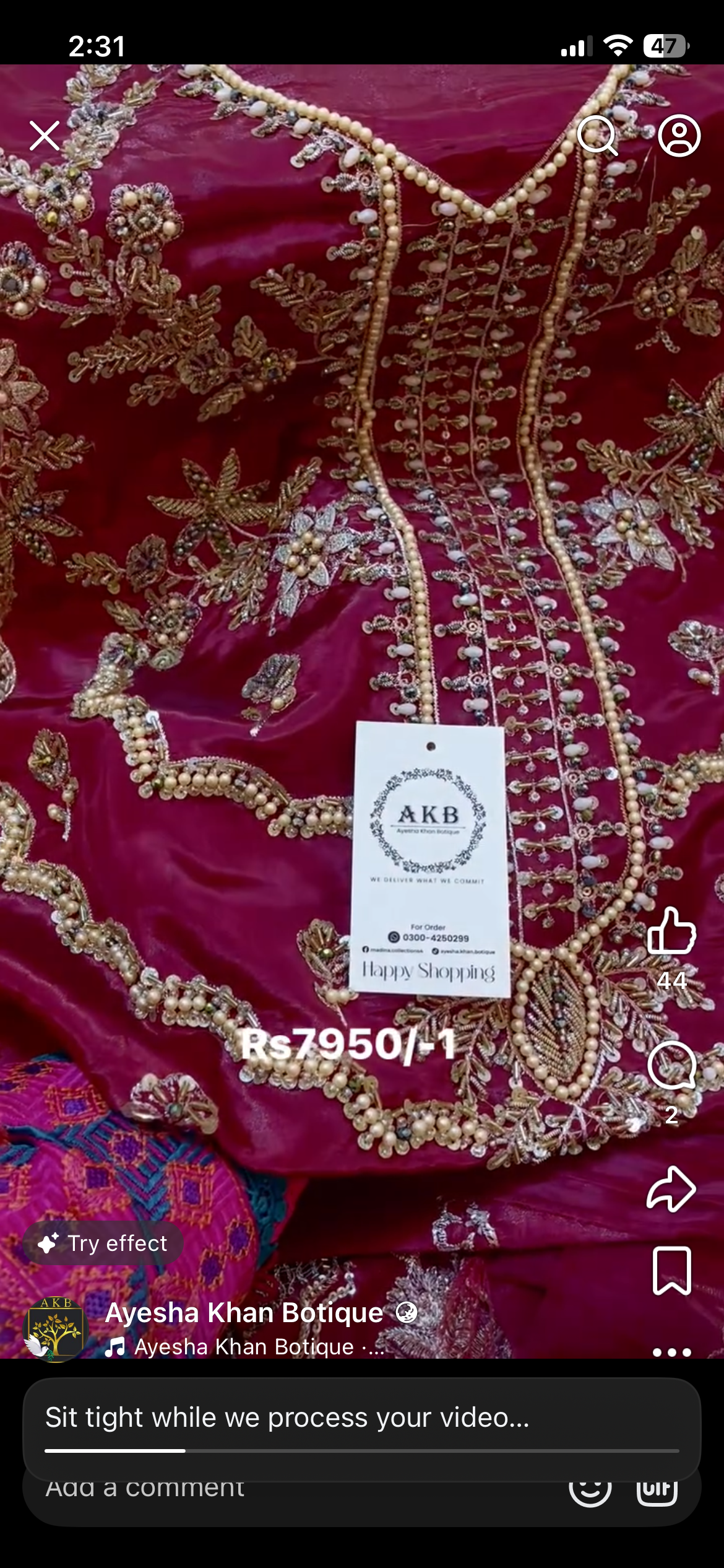 Hussain rehar red heavy gala