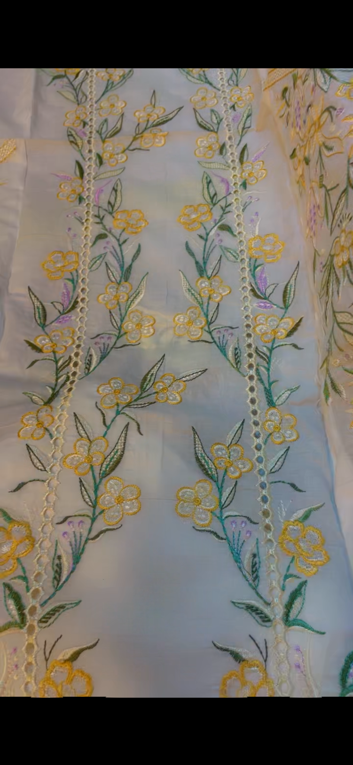 Rang Rasia Lawn White yellow