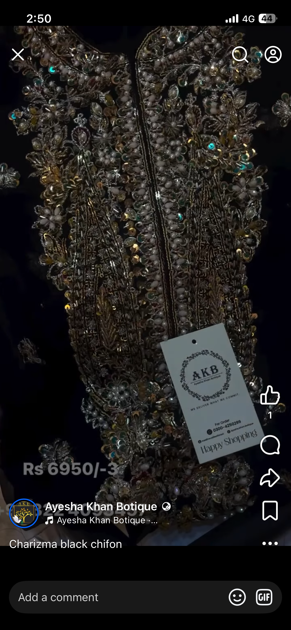 Charizma chiffon black