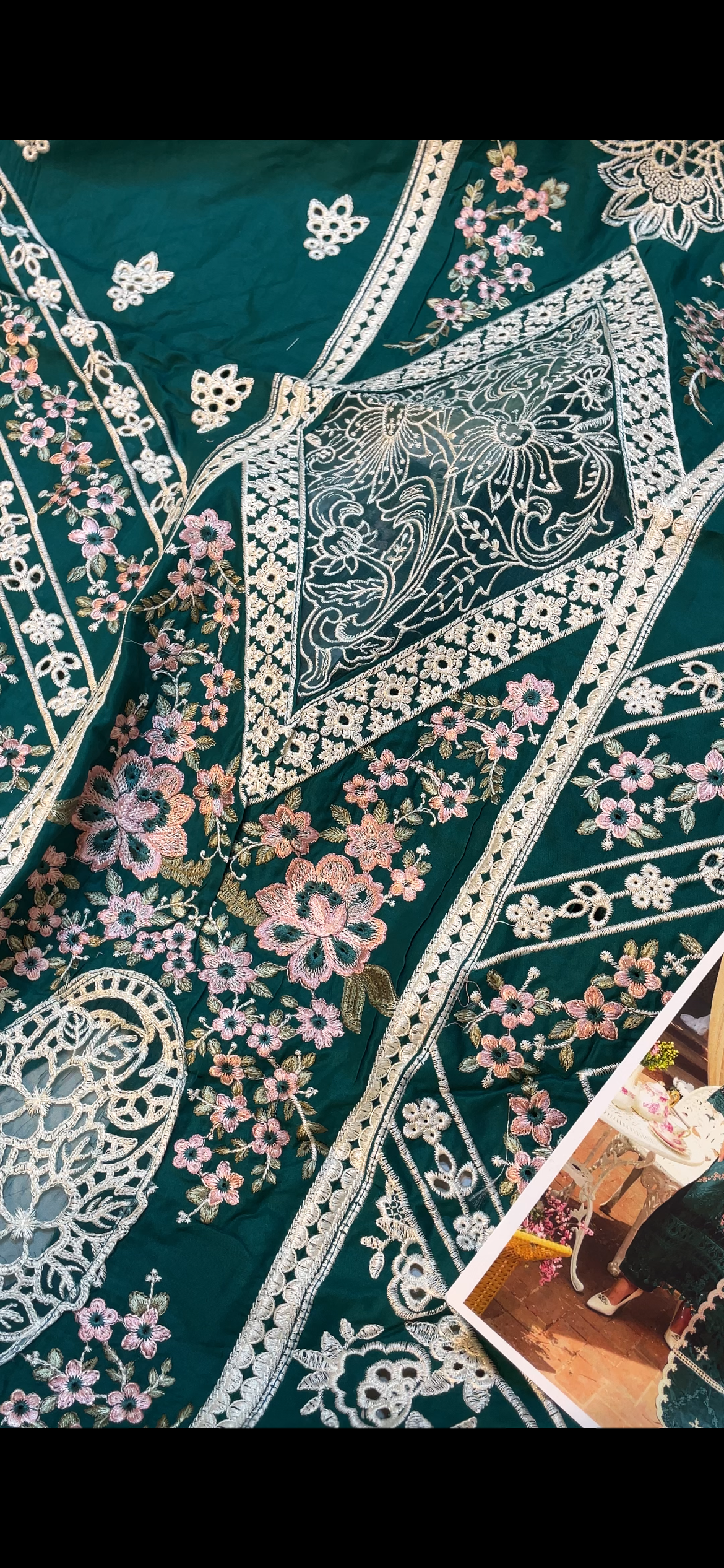 Bottle green luxury lawn