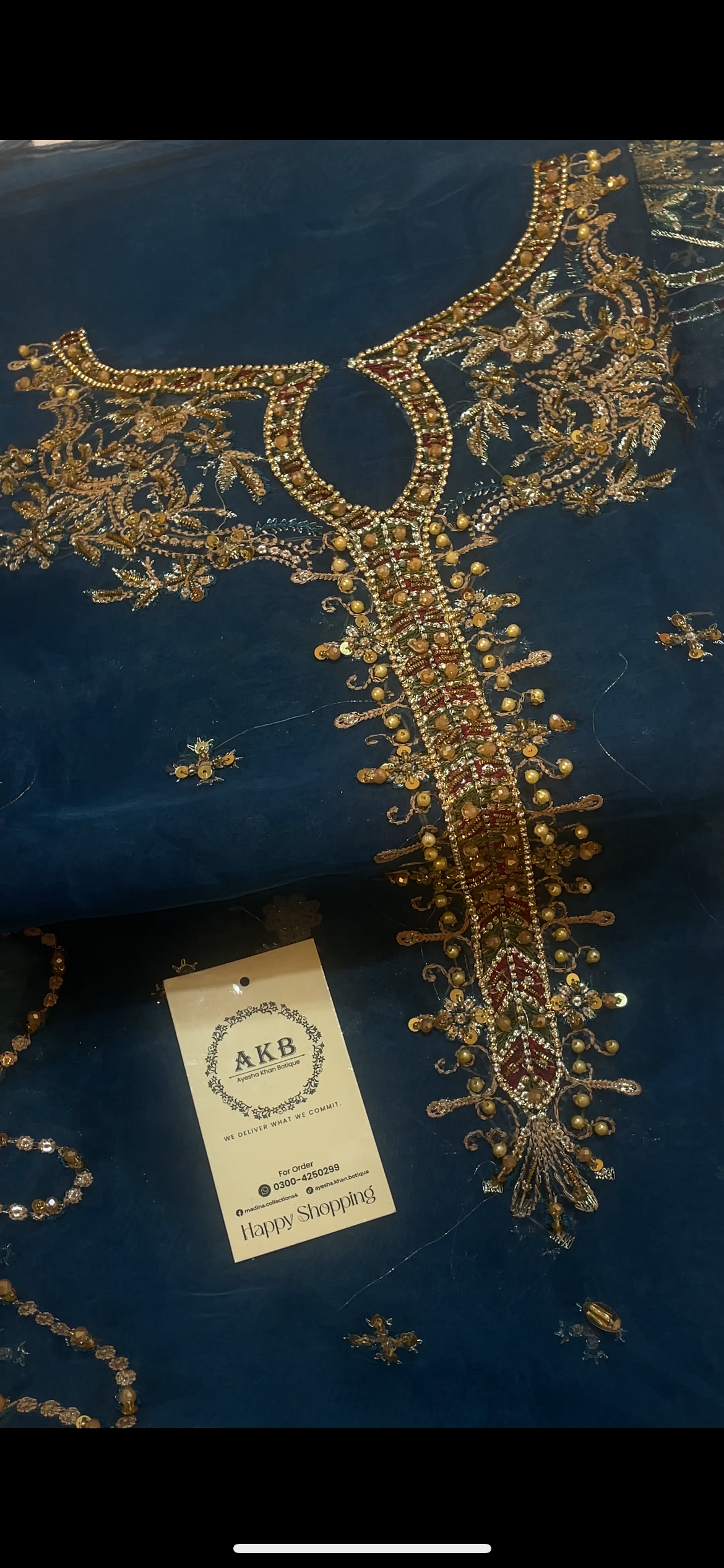 Maria B Zinc blue Oval