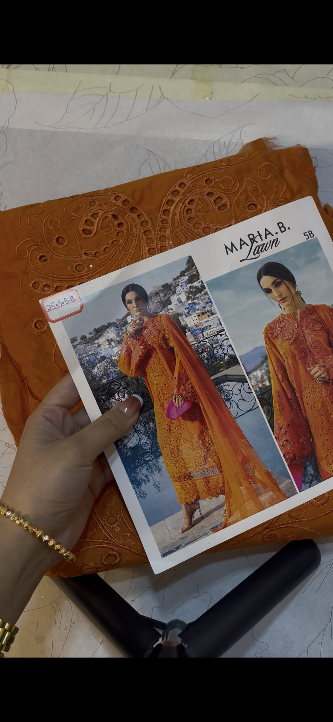 Maria B Luxury Lawn Orange