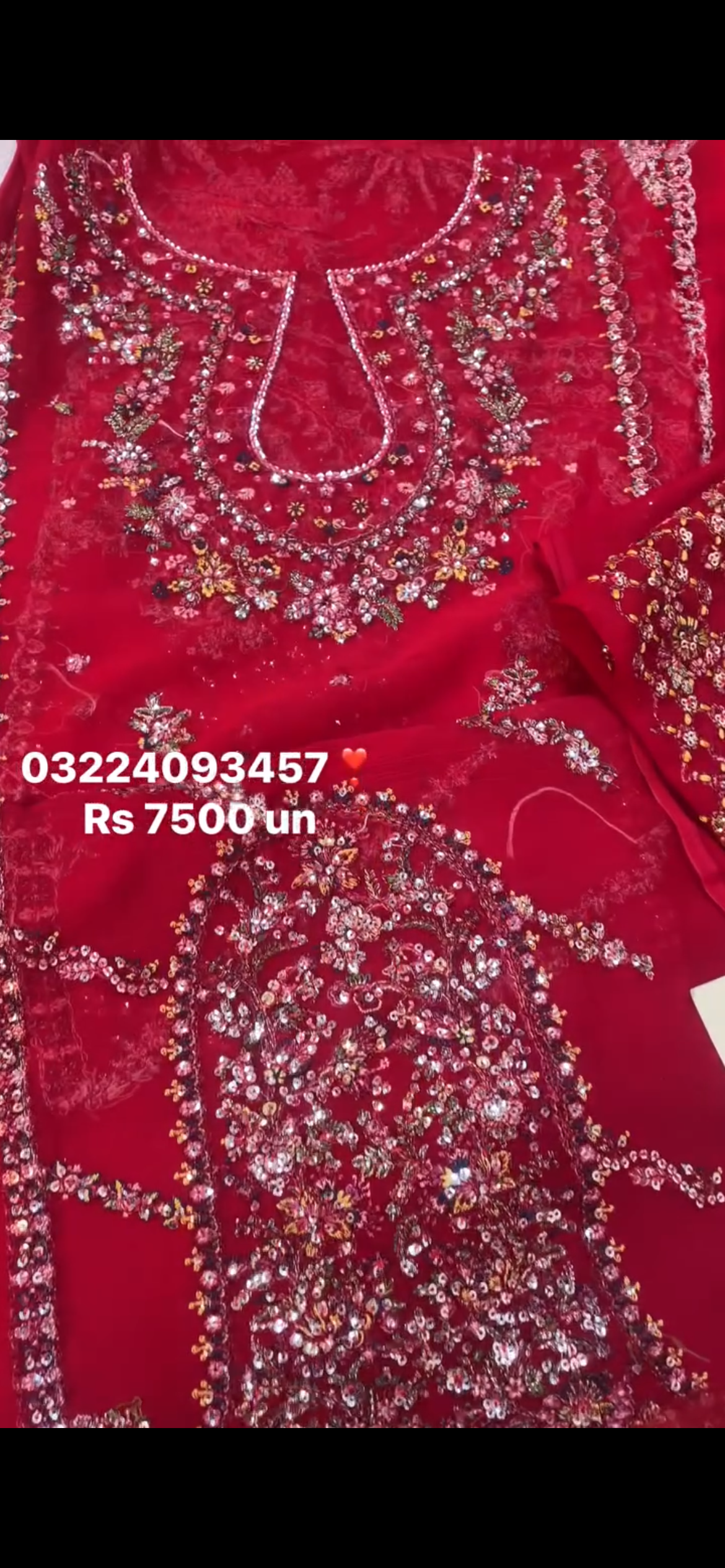 Hussain Rehar Red Chiffon (Su)