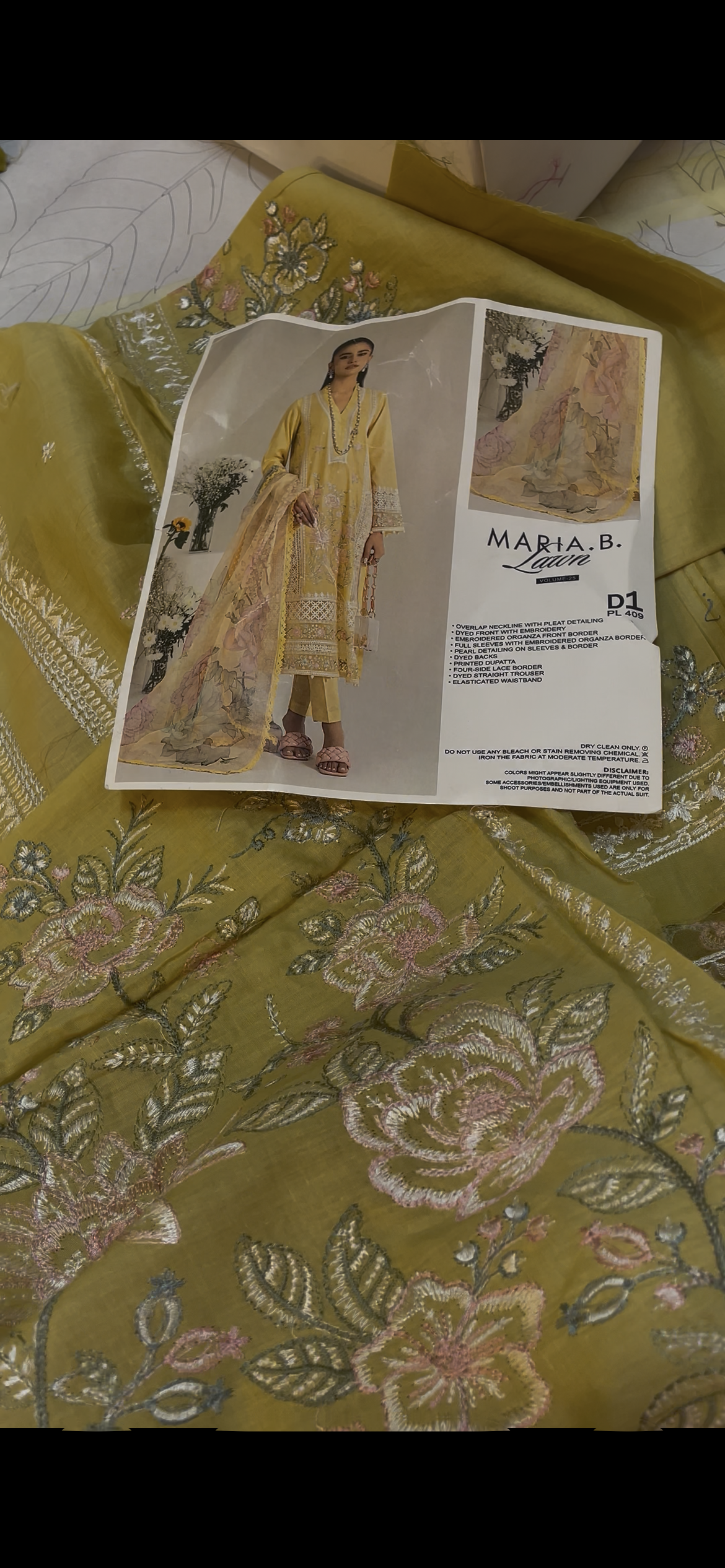 Maria B Yellow Lawn D1