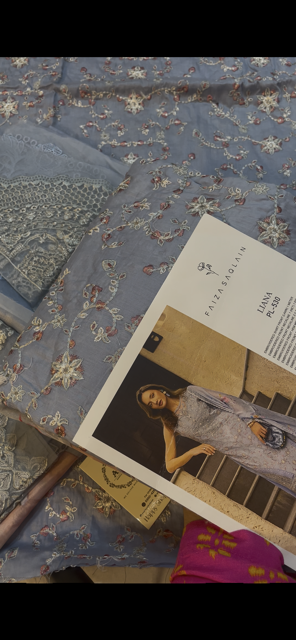 Faiza Saqlain Ice Gray