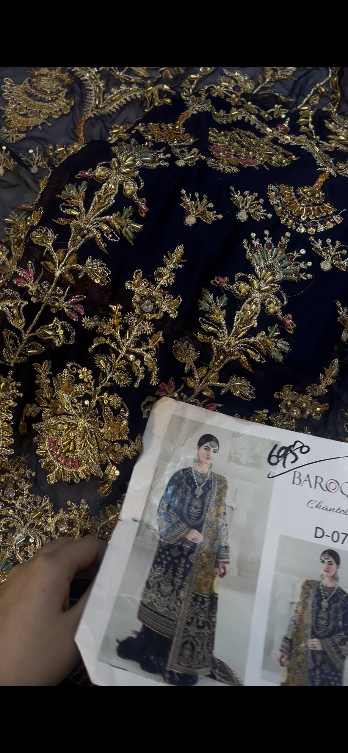 Baroque Chantelle Black Chiffon