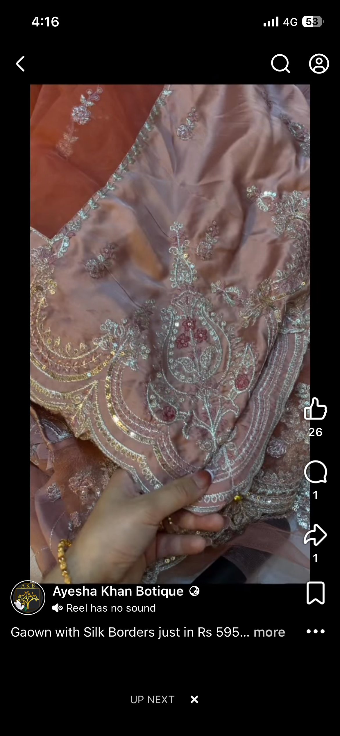 MariaB silk patxhes gown