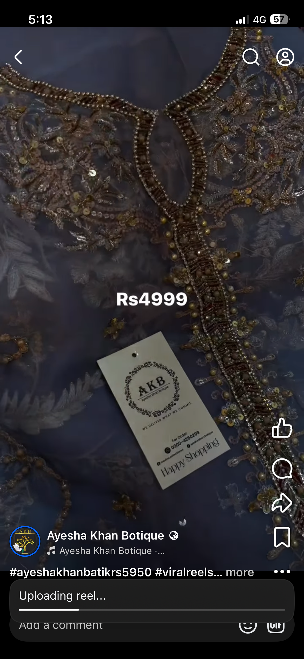 Maria b grey oval neck ai