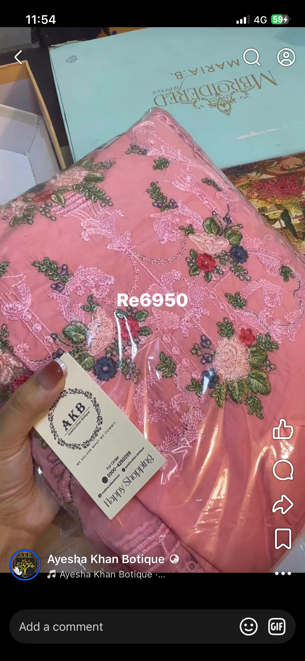 MariaB luxury lawn Tpink