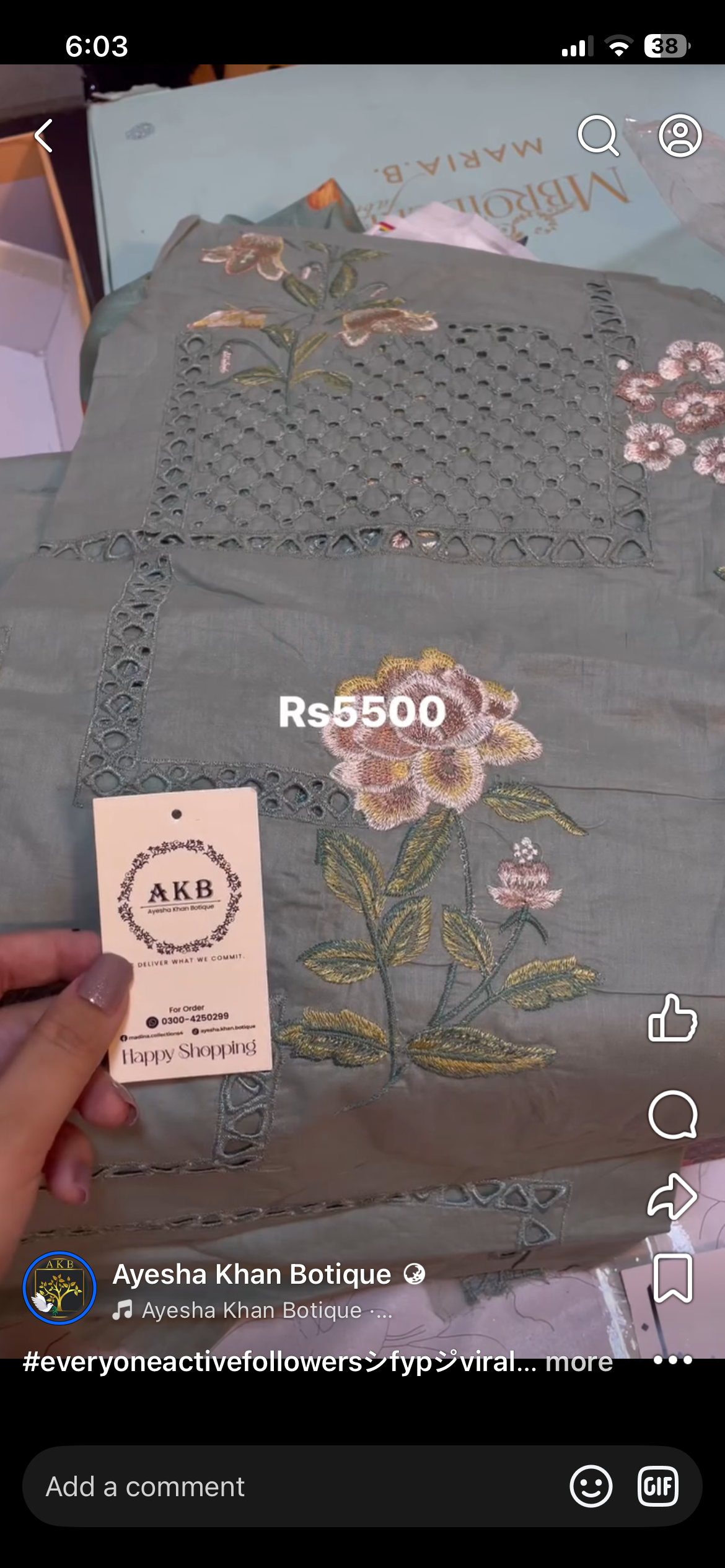 Maria B luxury Lawn silk dupta green