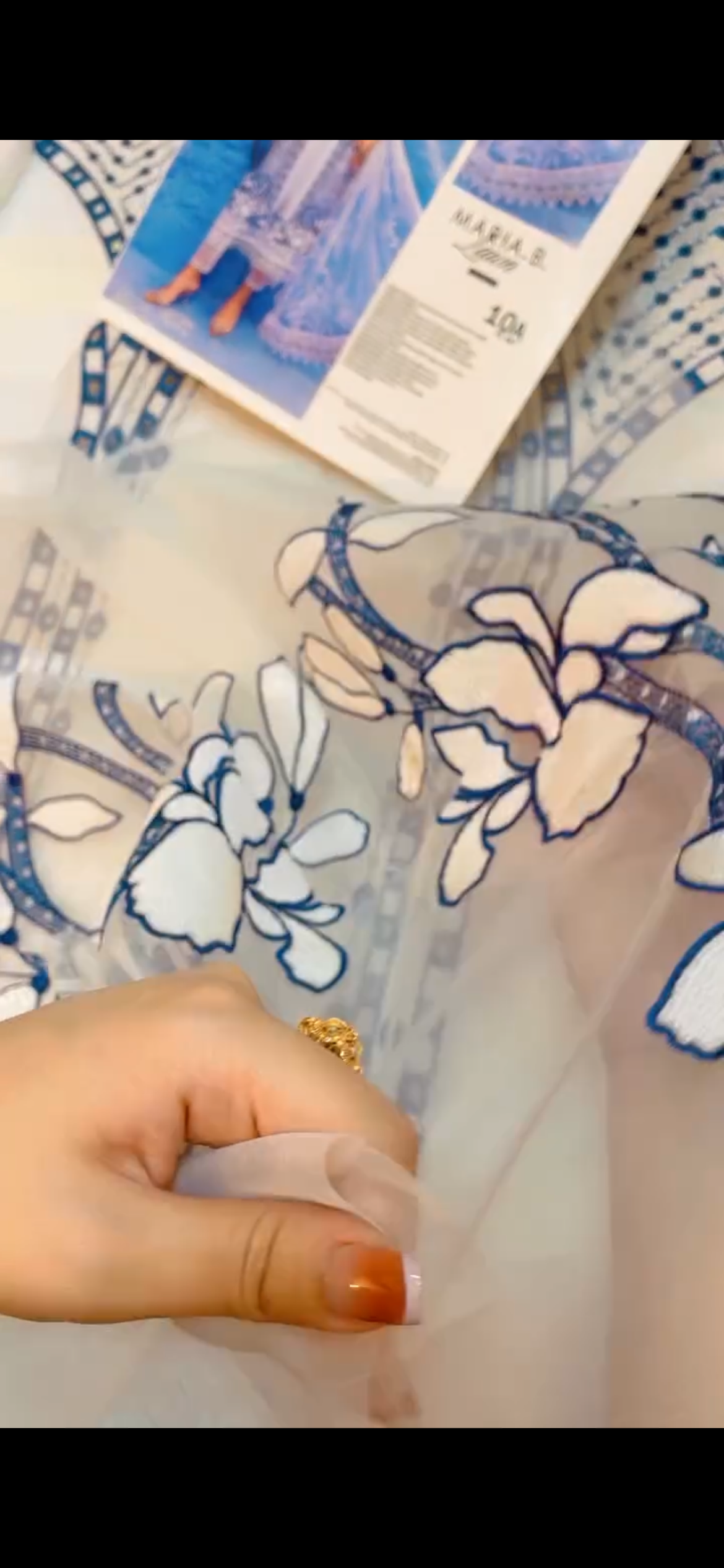 Maria B White Ink Lawn