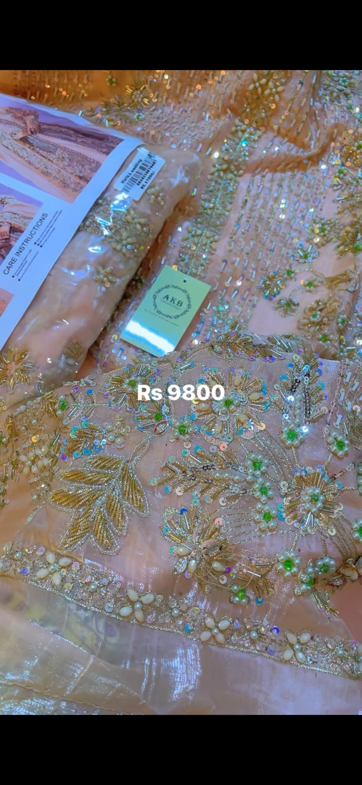 Maria B Long Gaown Powder pechi