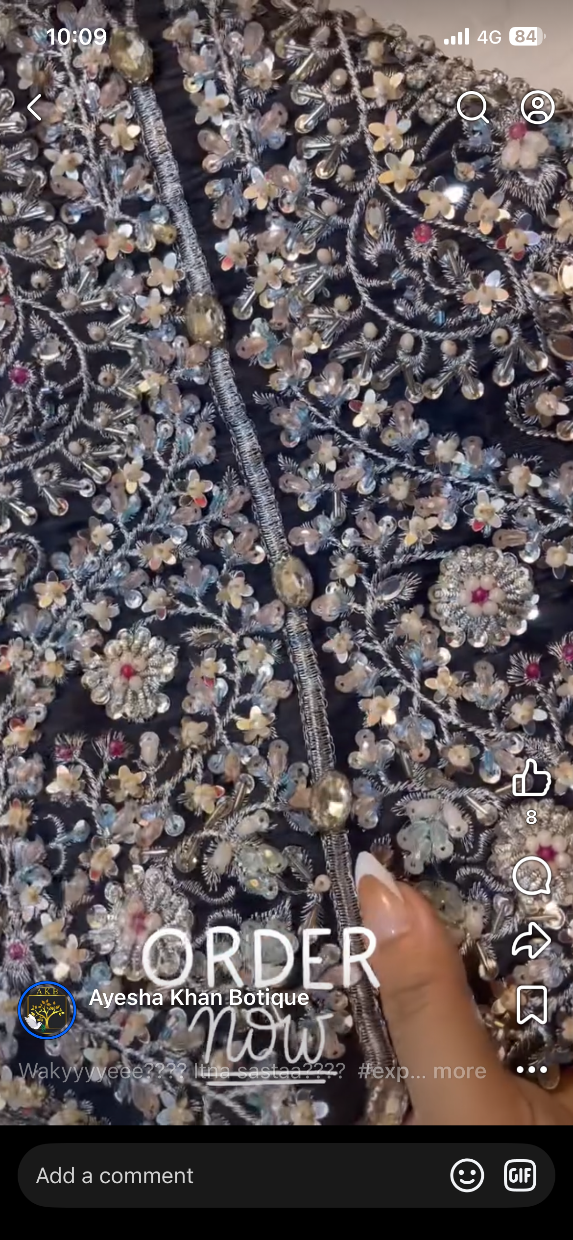 Hussain rehar black shisha silk bia