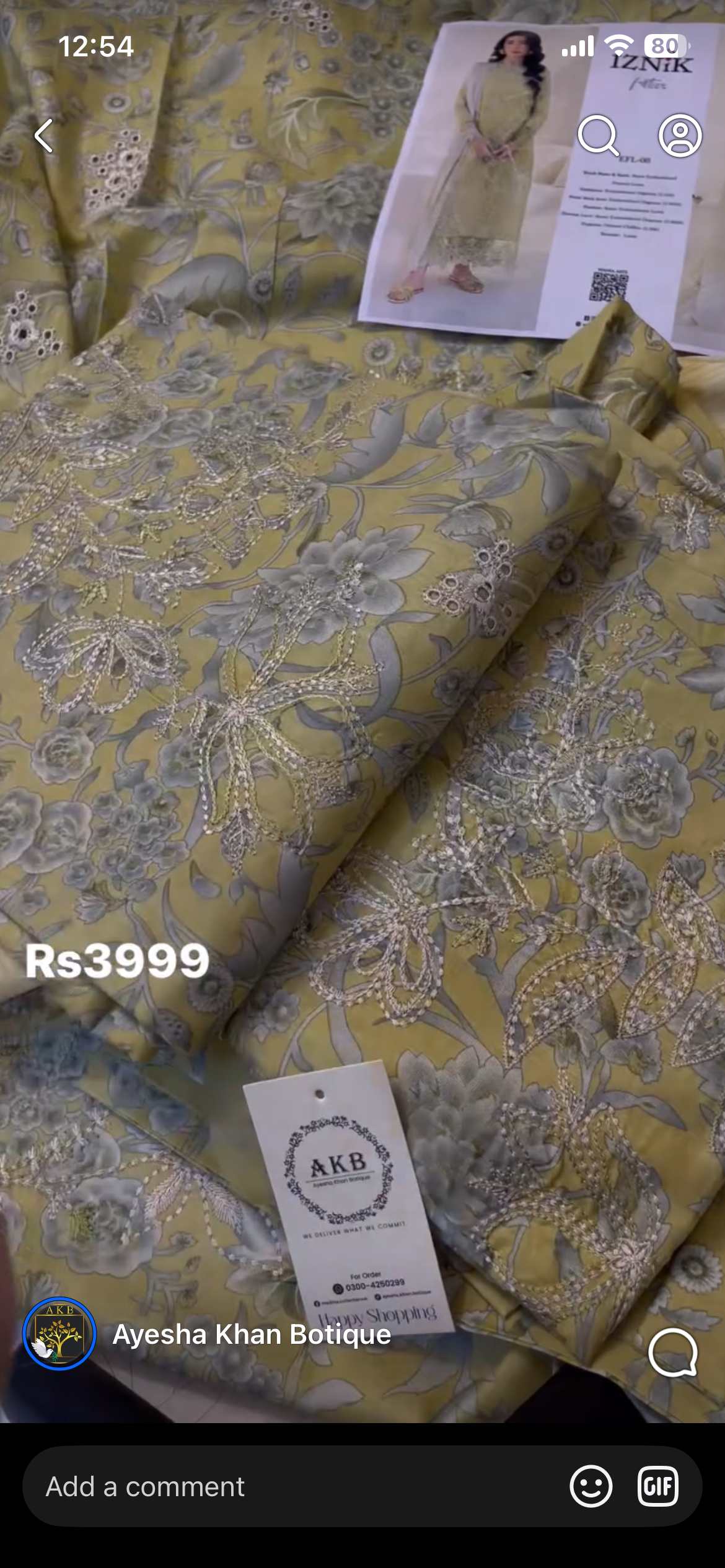 Iznik lawn lemon amn