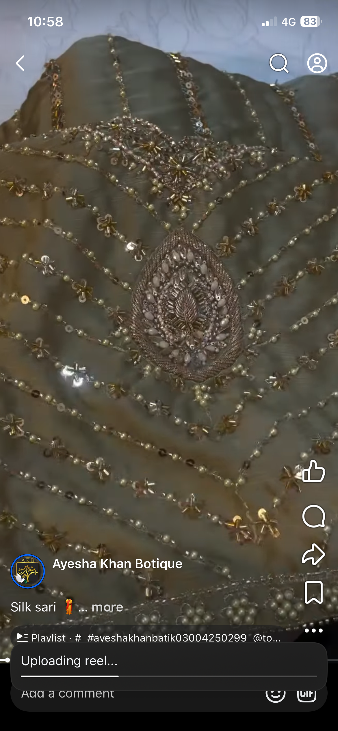 Silk sari indian