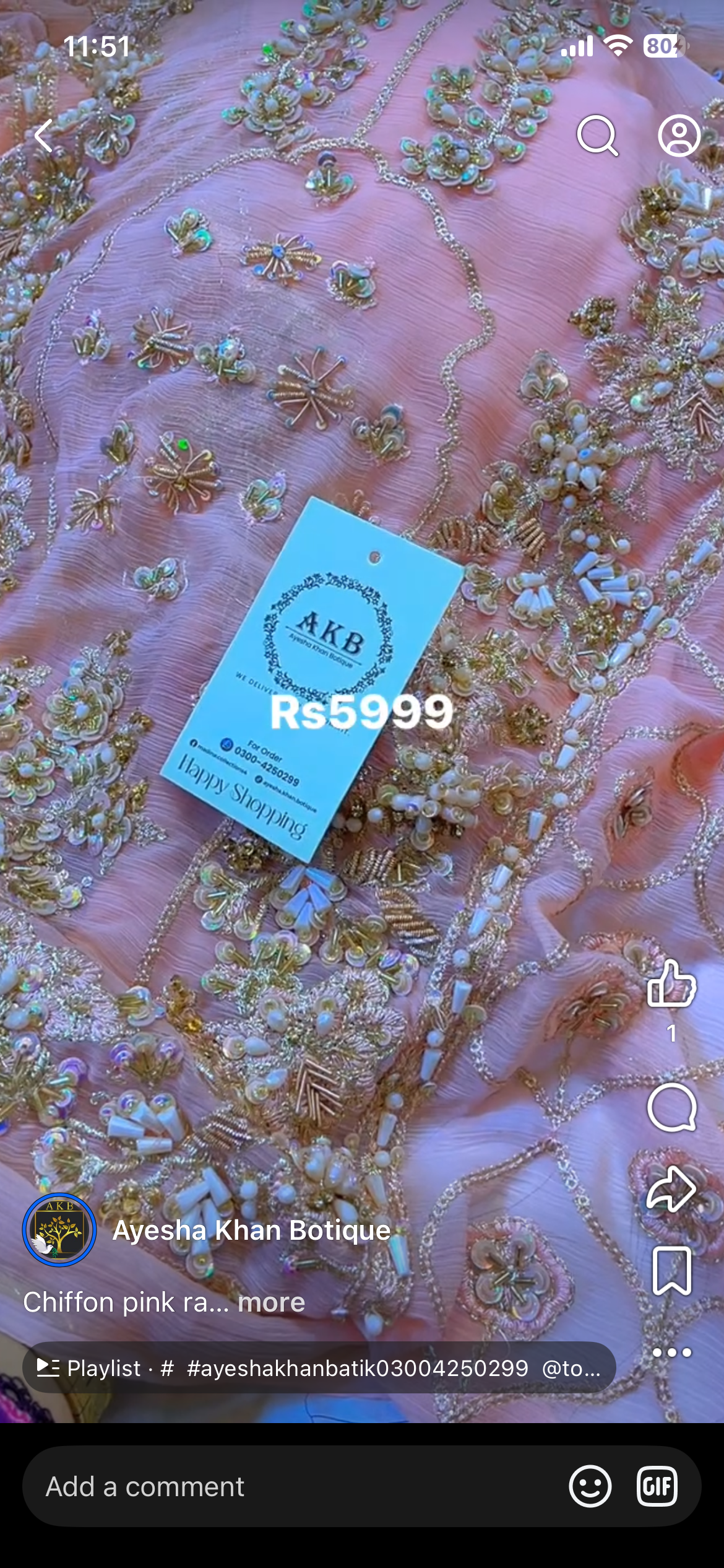 Pink chiffon