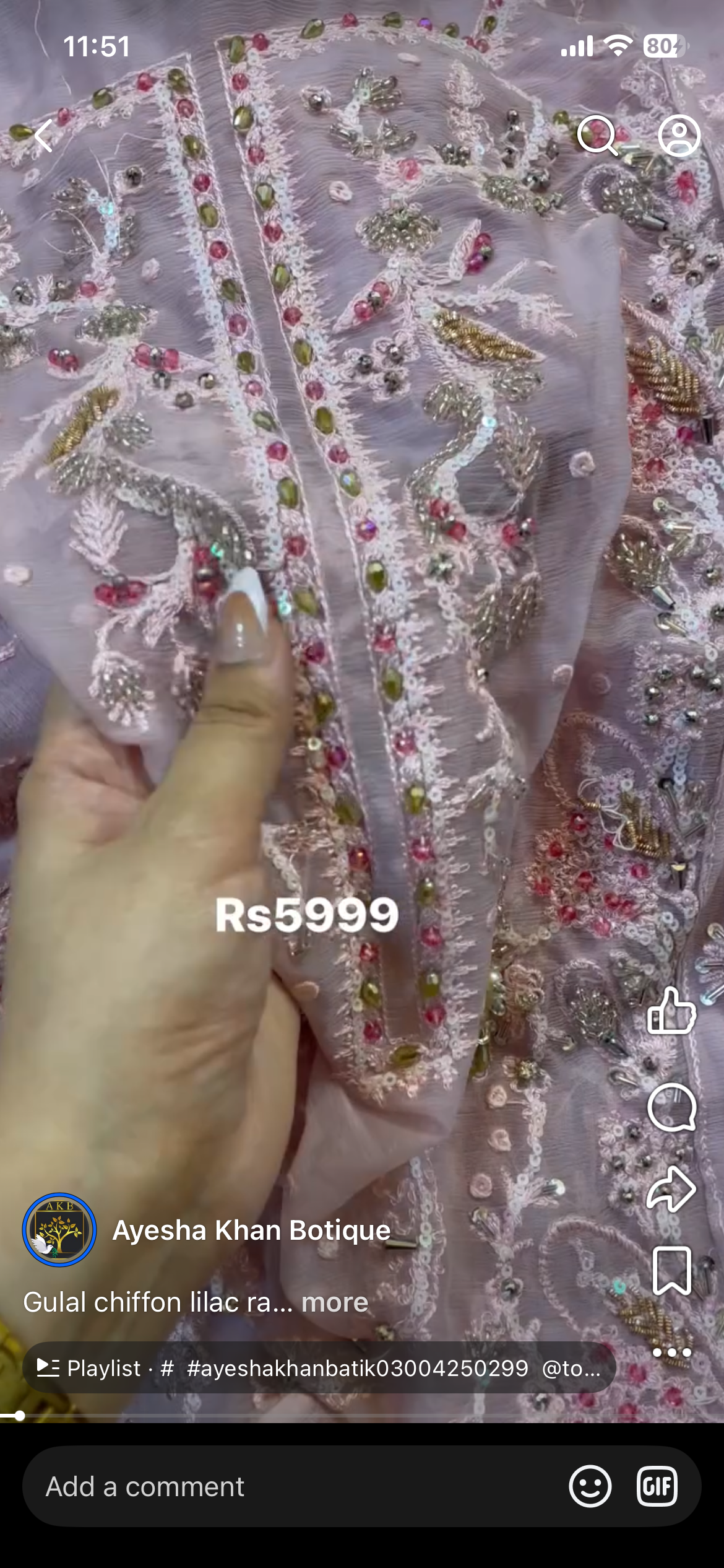 Gulal chifon lilac type ra