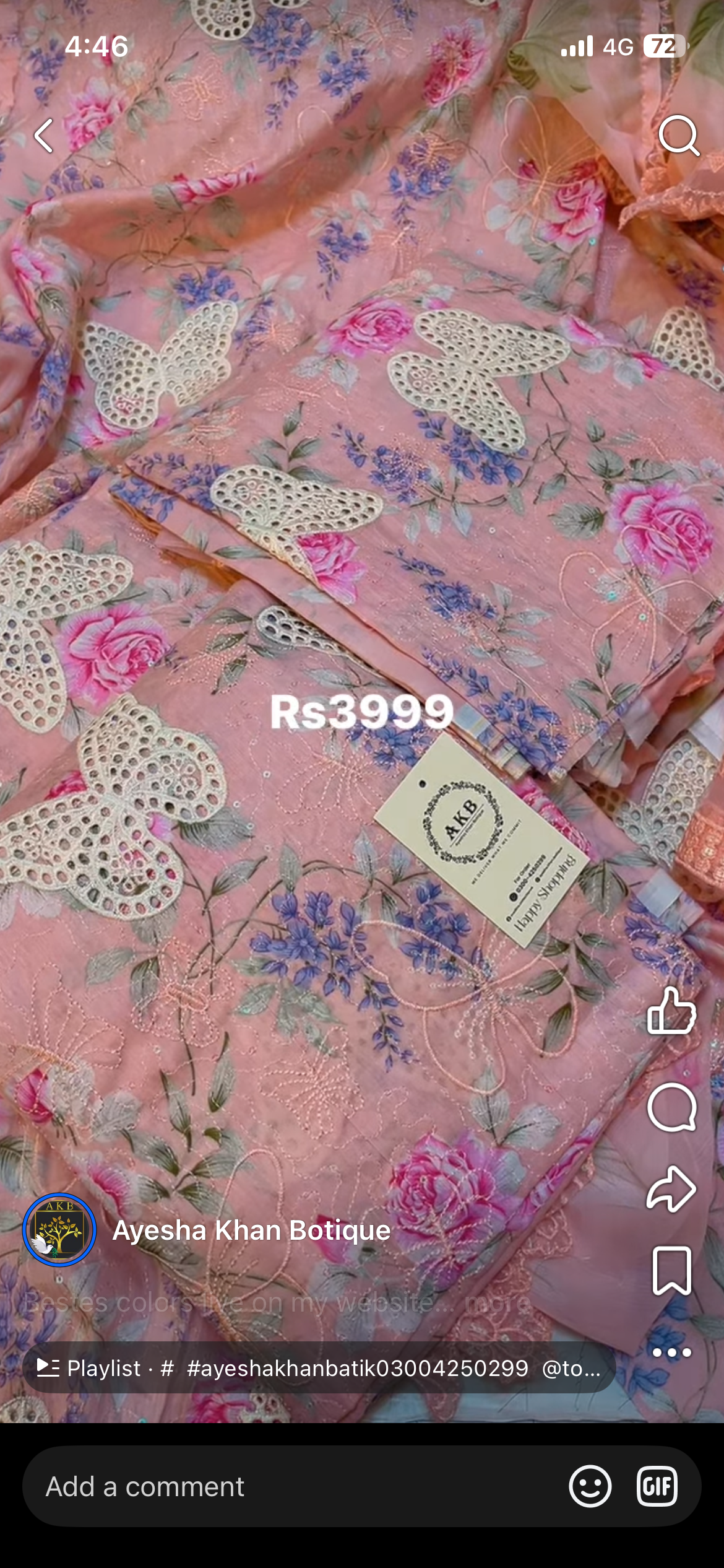MariaB butterfly pink