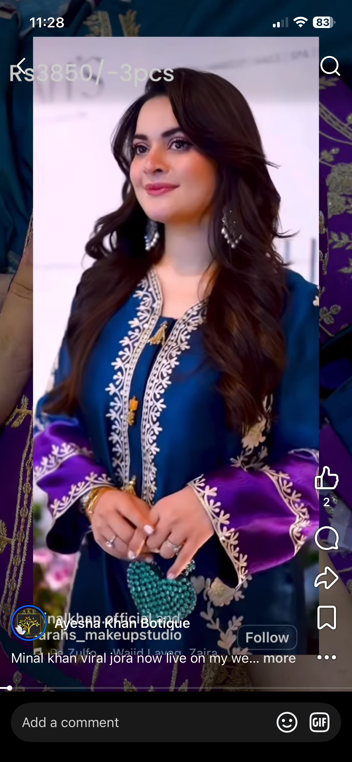 Minal khan viral jora