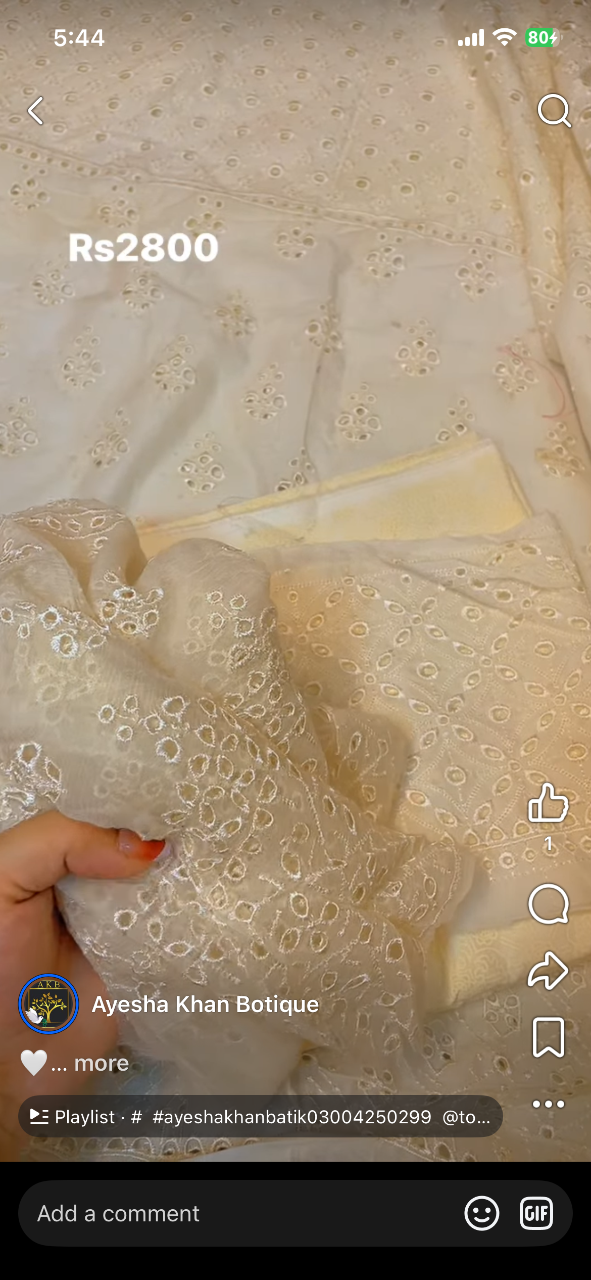 MariaB chikenkari lawn 2pcs