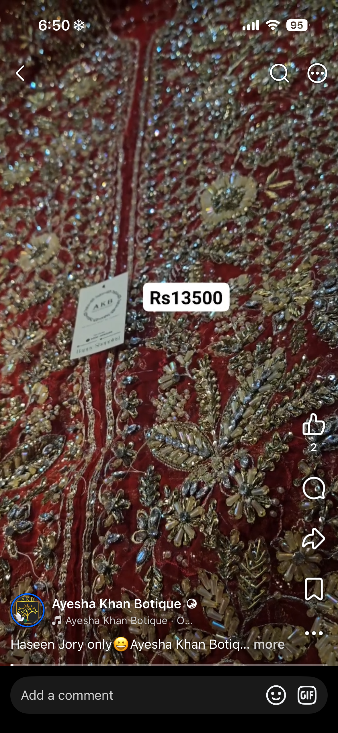 Heavy bridal red jora