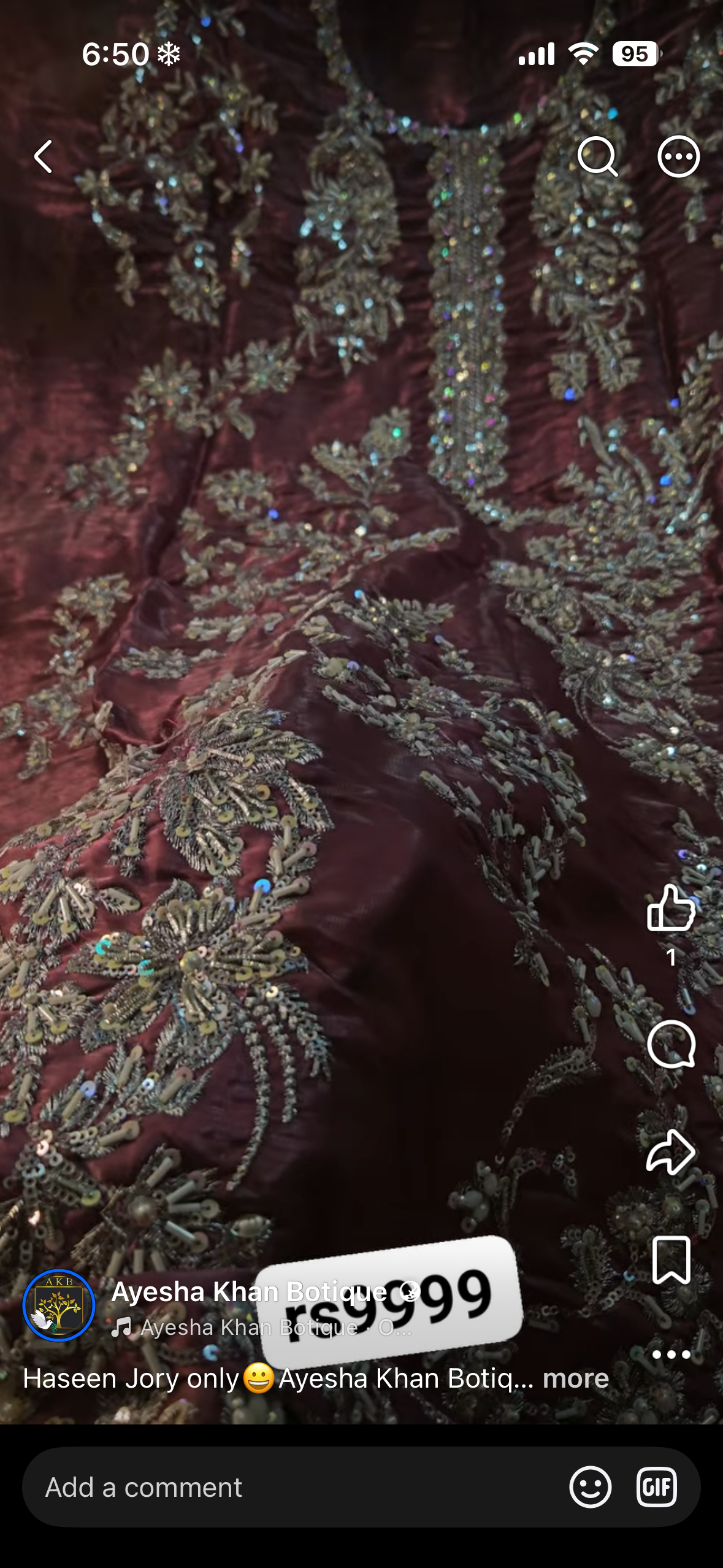 Sara rohail asghar shisha silk plum