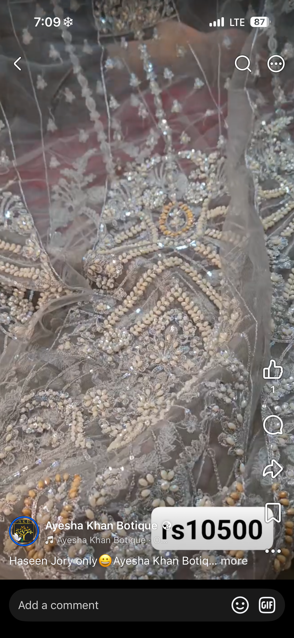 Akbar aslam grey maxi