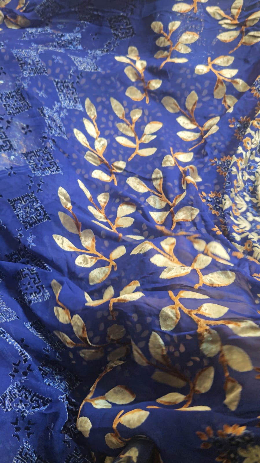 Plachi shawl blue