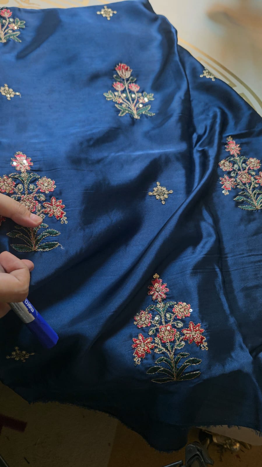 Maria b silk 3pcs embroidery
