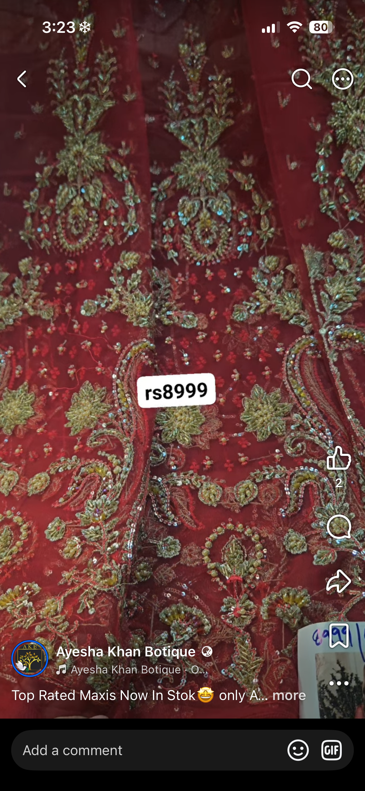 Maria b red maxi