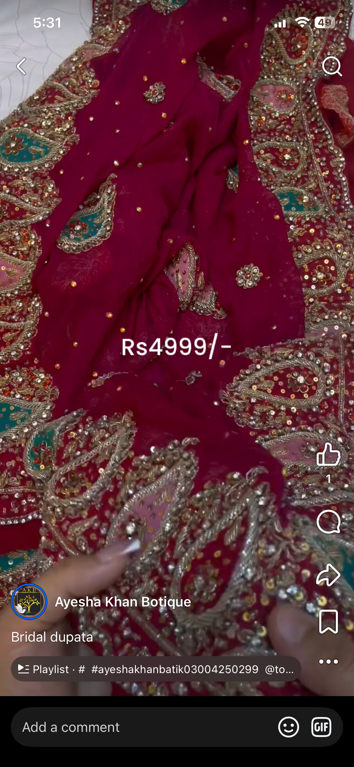 Bridal dupata