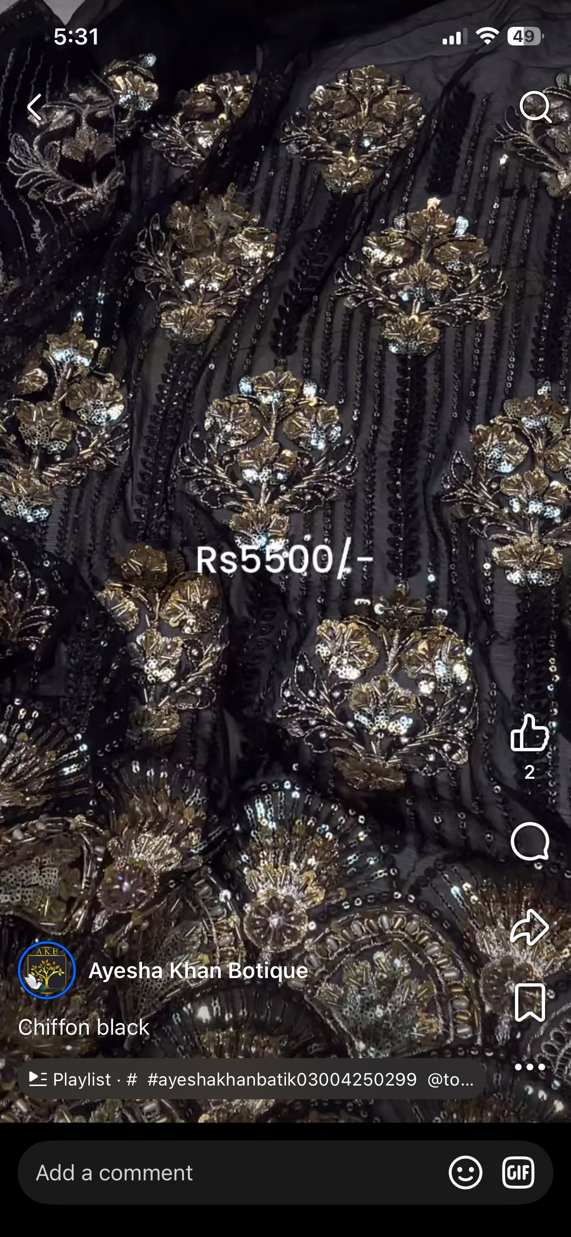 Chiffon black