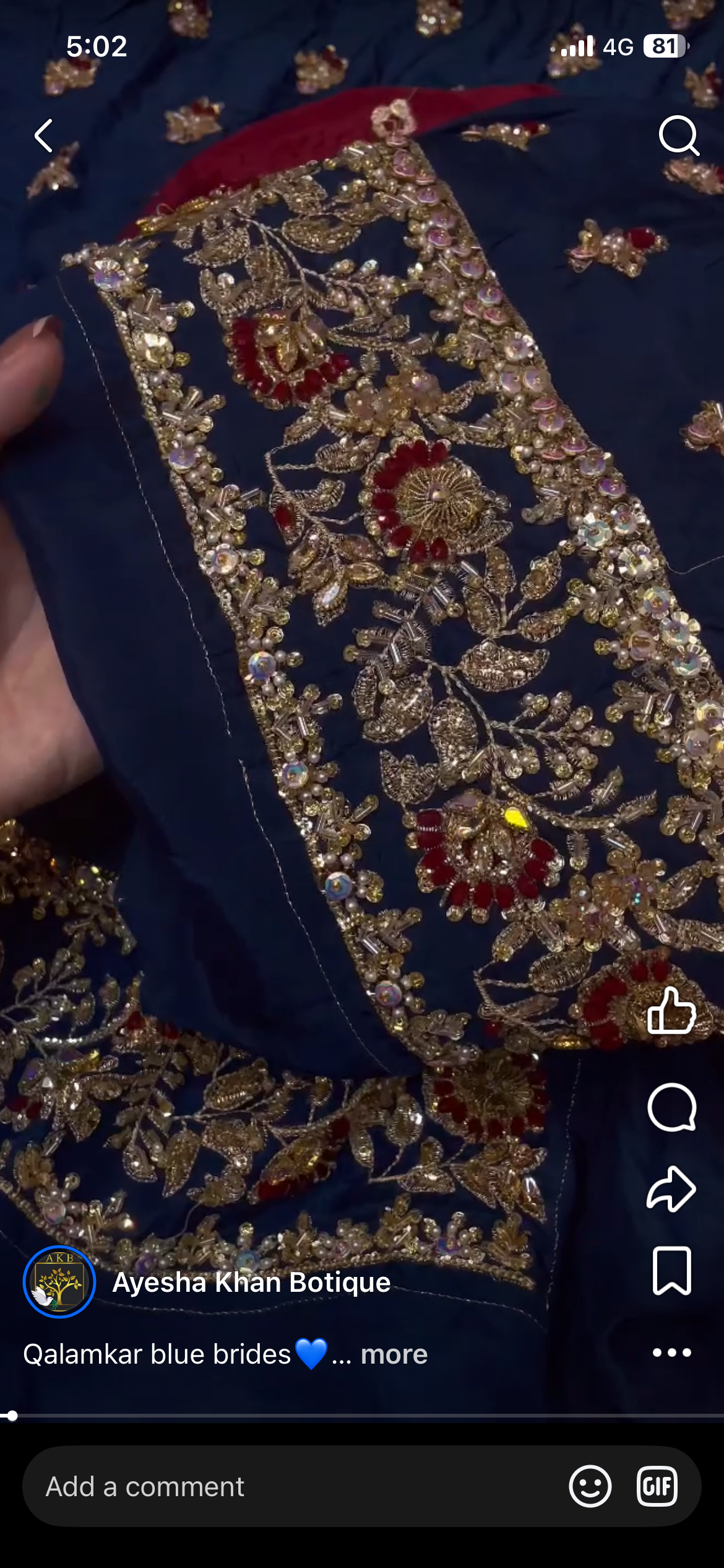 Qalamkar blue brides