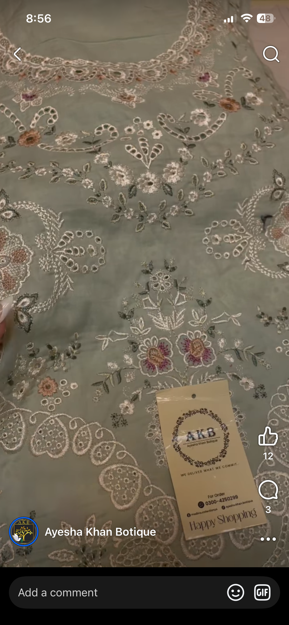 Zara Shah Jahan Aqua luxury lawn