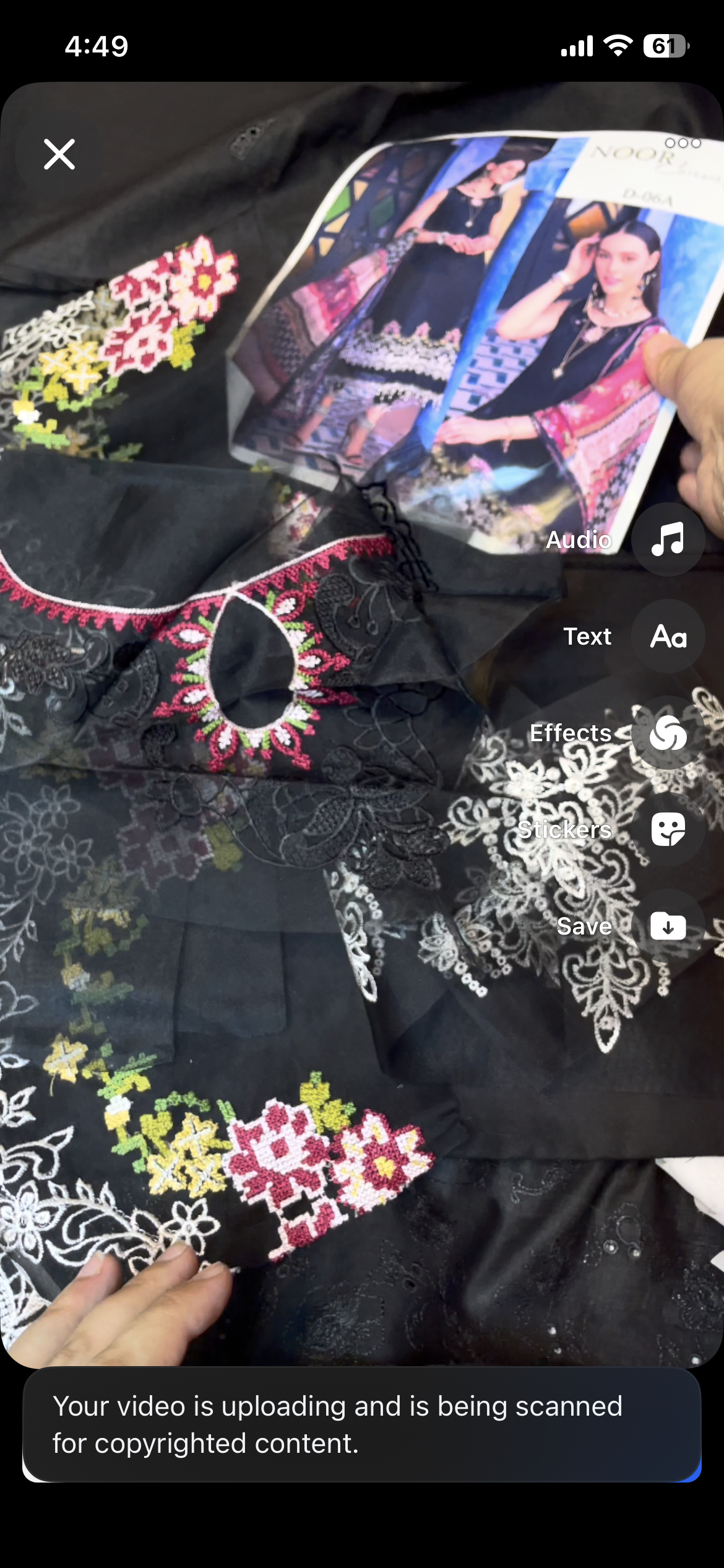 Noor by sadia black lawn