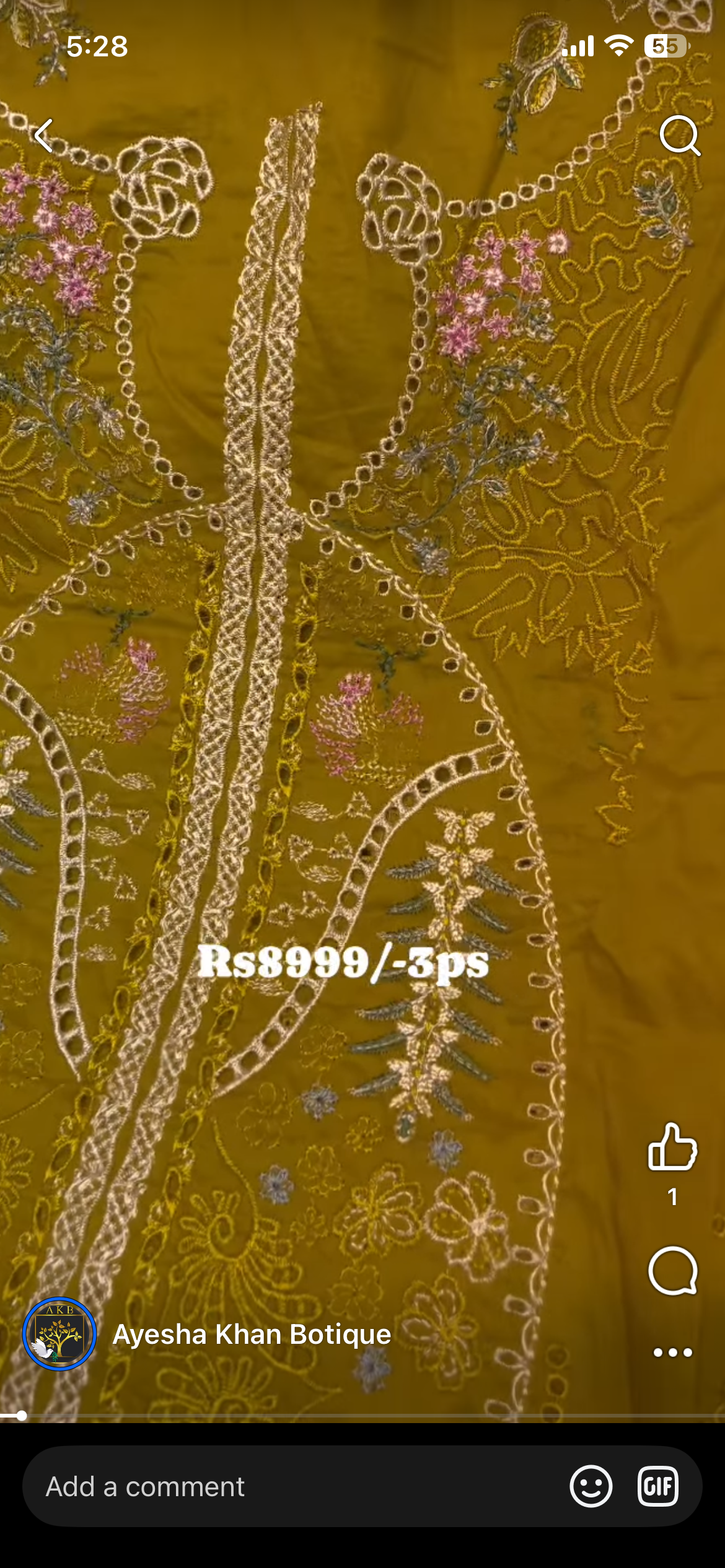 Qalamkar mustard new lawn