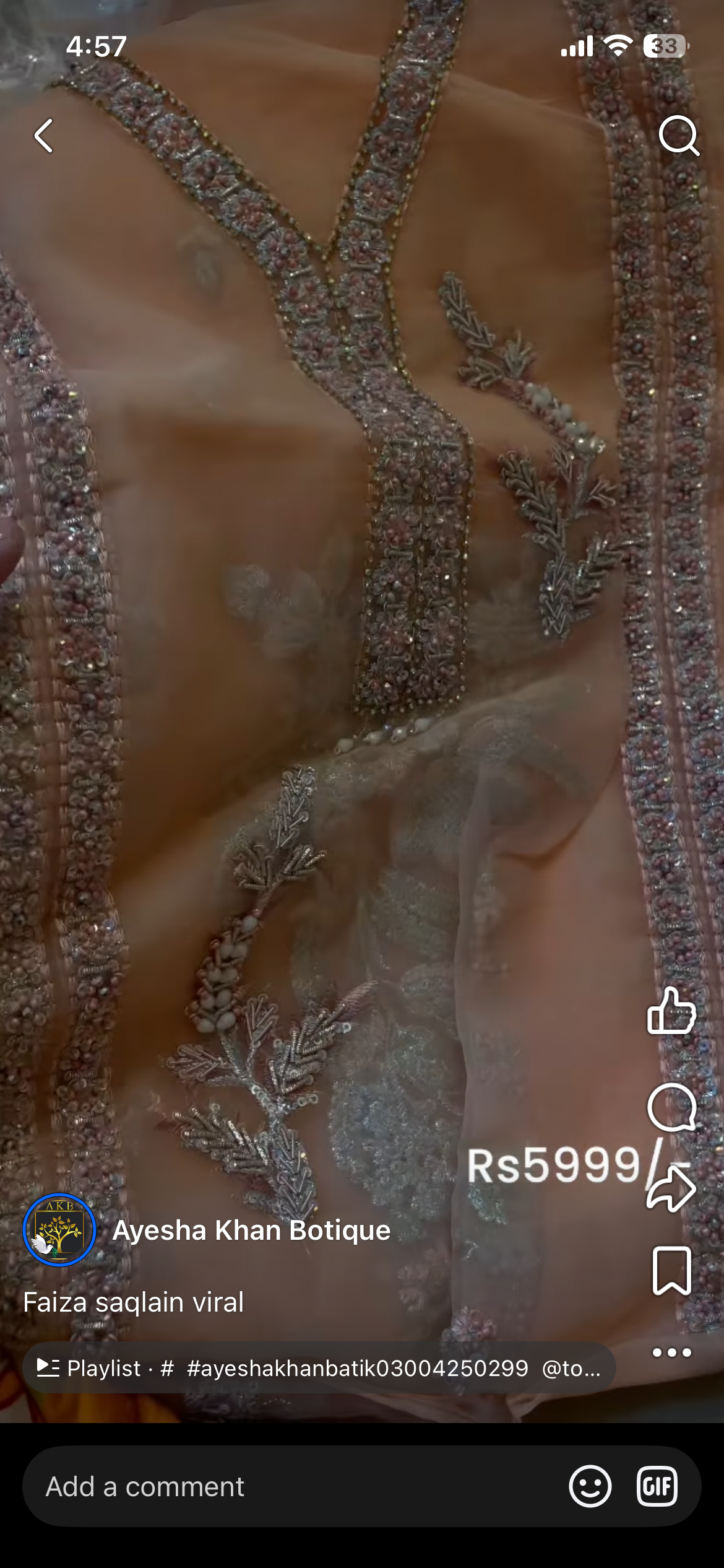Faiza saqlain viral pinkpeach