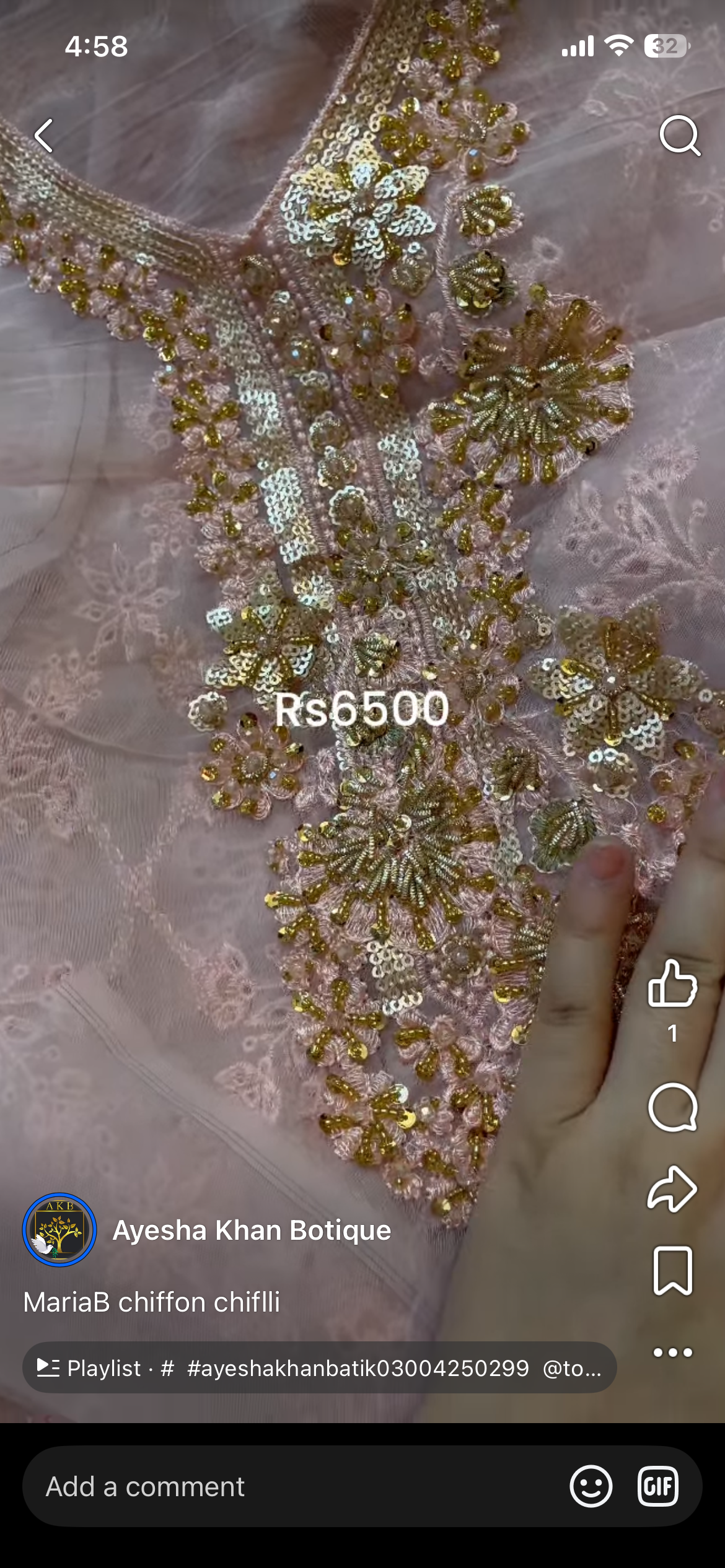 MariaB light pink chifli chiffon
