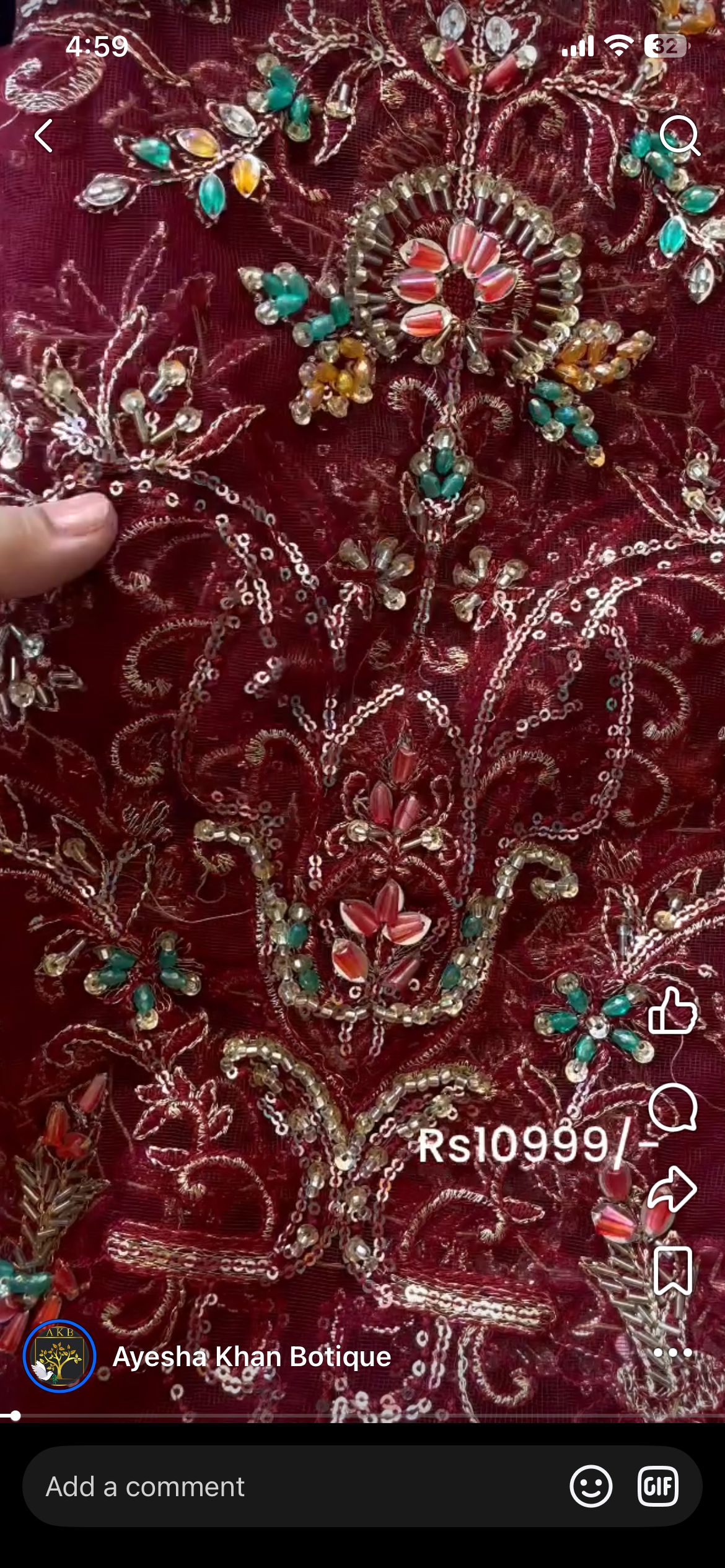 Kanwal malik red maxi with inner