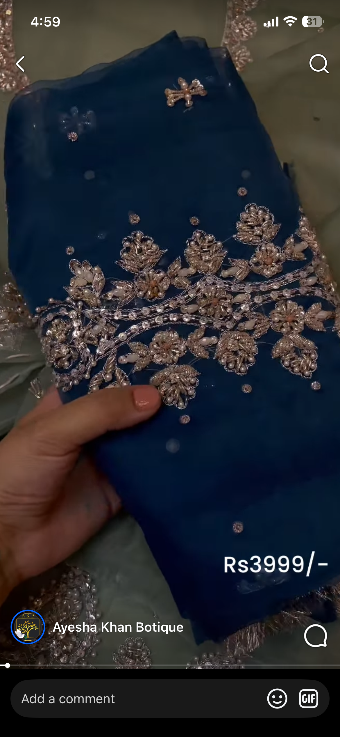 Adda work blue